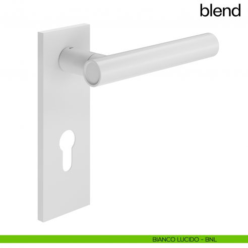 Maniglia per porta Blend dnd handles con placca yale bianco