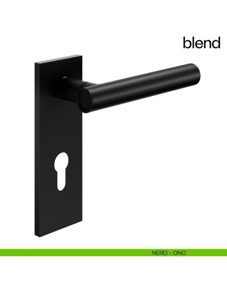 Maniglia per porta Blend dnd handles con placca yale nero