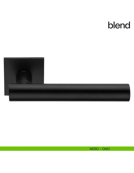 Maniglia per porta Blend dnd Handles con rosetta quadrata nero