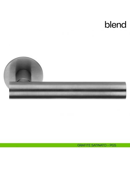 Maniglia per porta Blend dnd Handles con rosetta tonda PVD grafite satinato
