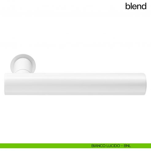 Maniglia per porta Blend dnd handles con rosetta minimale Unico bianco lucido