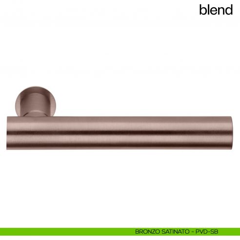 Maniglia per porta Blend dnd handles con rosetta minimale Unico bronzo satinato