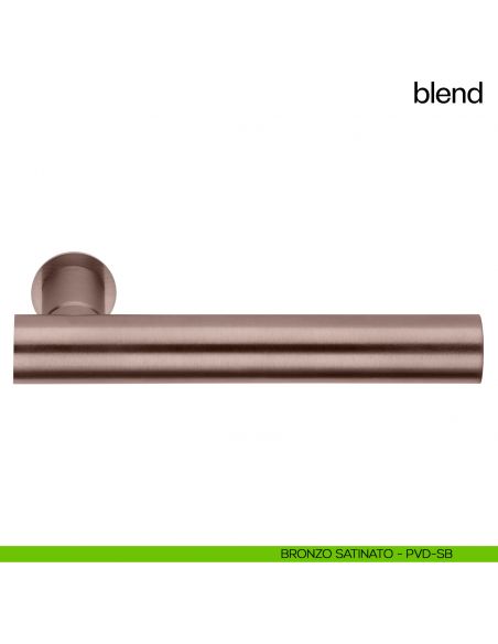 Maniglia per porta Blend dnd handles con rosetta minimale Unico bronzo satinato