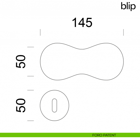 Maniglia per porta Blip dnd Handles foro patent