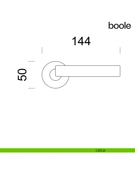 Maniglia per porta Boole dnd Handles con rosetta fine cieca
