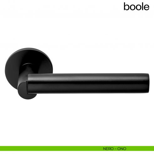 Maniglia per porta Boole dnd Handles  con rosetta fine nero
