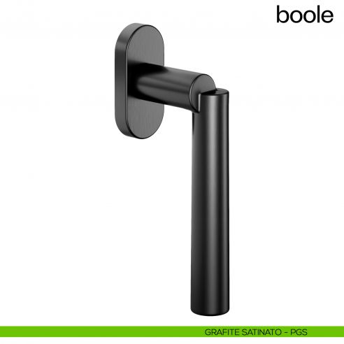 Maniglia per finestra martellina DK Boole dnd PVD grafite satinato