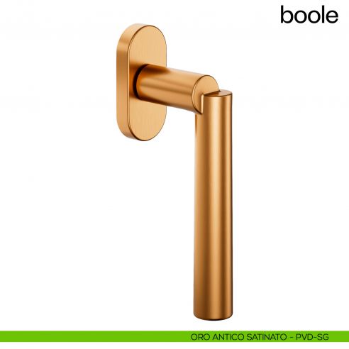 Maniglia per finestra martellina DK Boole dnd PVD oro antico satinato