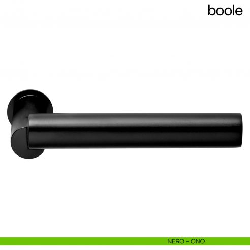 Maniglia per porta Boole dnd handles con rosetta minimale Unico nero