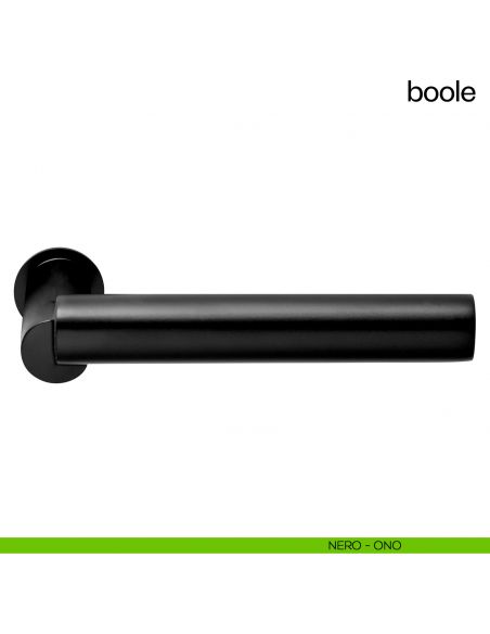 Maniglia per porta Boole dnd handles con rosetta minimale Unico nero