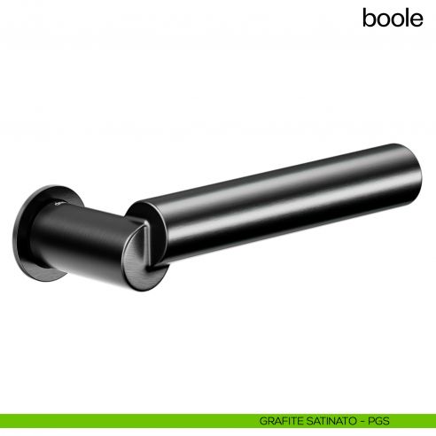 Maniglia per porta Boole dnd handles con rosetta minimale Unico pvd grafite satinato