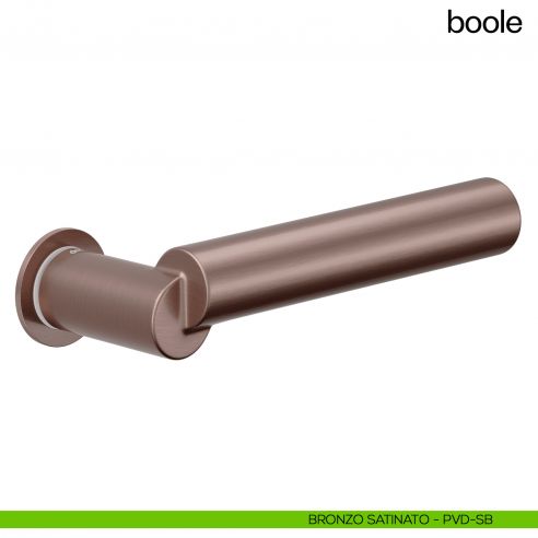 Maniglia per porta Boole dnd handles con rosetta minimale Unico bronzo satinato