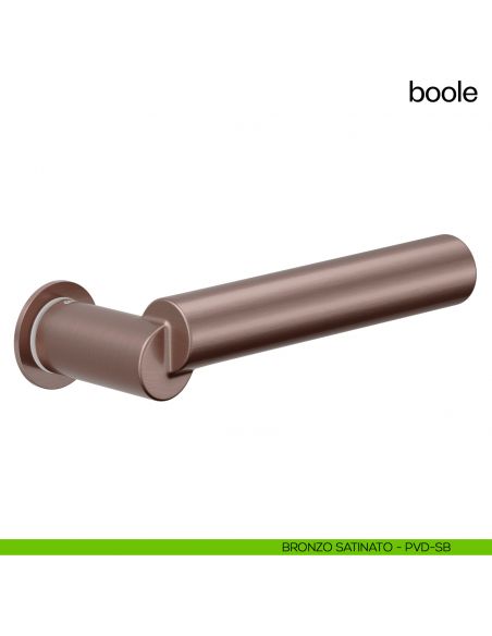 Maniglia per porta Boole dnd handles con rosetta minimale Unico bronzo satinato