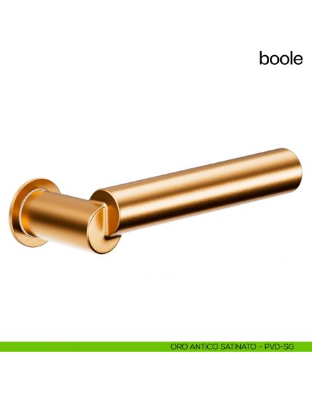 Maniglia per porta Boole dnd handles con rosetta minimale Unico pvd oro antico satinato