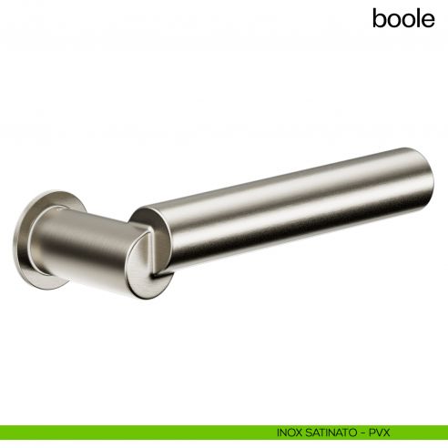 Maniglia per porta Boole dnd handles con rosetta minimale Unico pvd inox satinato