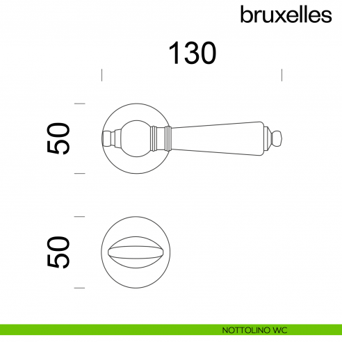 Maniglia per porta Bruxelles dnd Handles nottolino wc