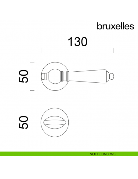 Maniglia per porta Bruxelles dnd Handles nottolino wc