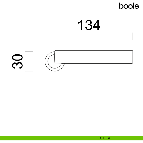 Maniglia per porta Boole dnd handles con rosetta minimale Unico cieca