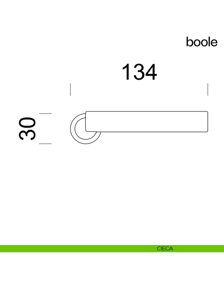 Maniglia per porta Boole dnd handles con rosetta minimale Unico cieca