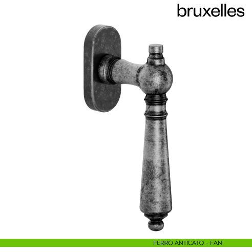 Maniglia per finestra martellina DK Bruxelles dnd by Martinelli ferro anticato