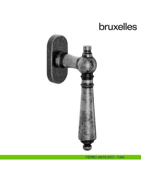 Maniglia per finestra martellina DK Bruxelles dnd by Martinelli ferro anticato