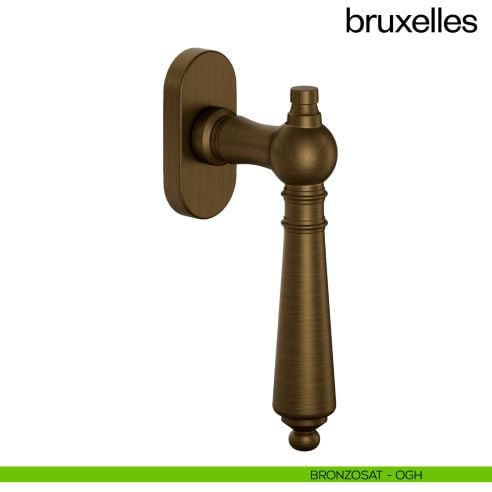 Maniglia per finestra martellina DK Bruxelles dnd by Martinelli bronzo satinato lucido