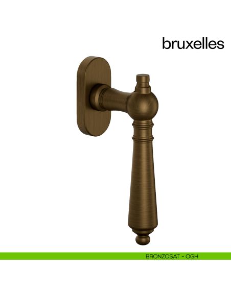Maniglia per finestra martellina DK Bruxelles dnd by Martinelli bronzo satinato lucido