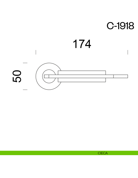 Maniglia per porta C-1918 dnd Handles cieca