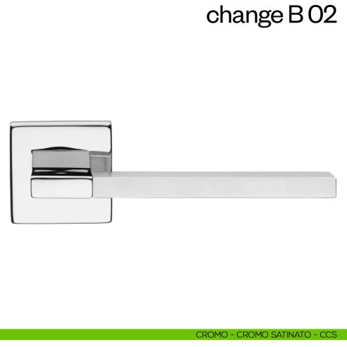 Maniglia per porta Change-B 02 dnd Handles cromo - cromo satinato