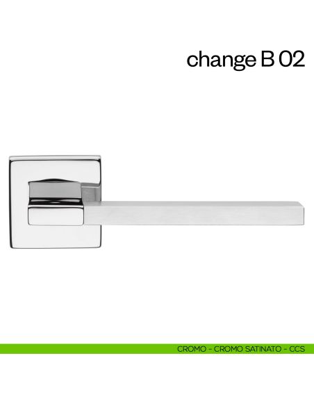 Maniglia per porta Change-B 02 dnd Handles cromo - cromo satinato