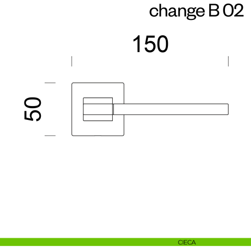 Maniglia per porta Change-B 02 dnd Handles disegno