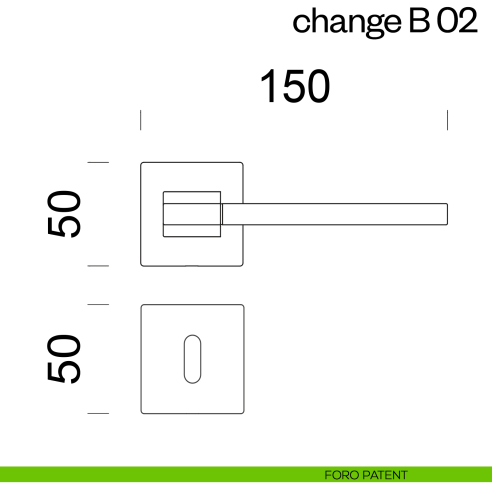 Maniglia per porta Change-B 02 dnd Handles foro patent