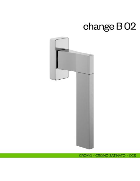 Maniglia per finestra martellina DK Change B 02 dnd cromo - cromo satinato