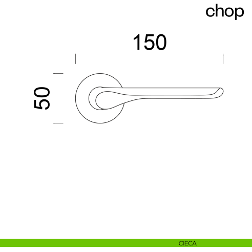 Maniglia per porta Chop dnd Handles cieca