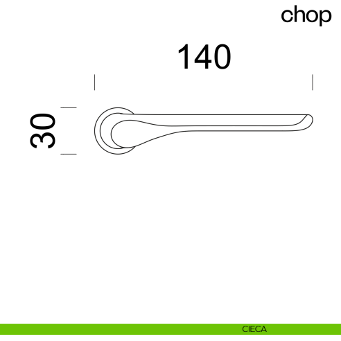 Maniglia per porta Chop dnd handles con rosetta minimale Unico