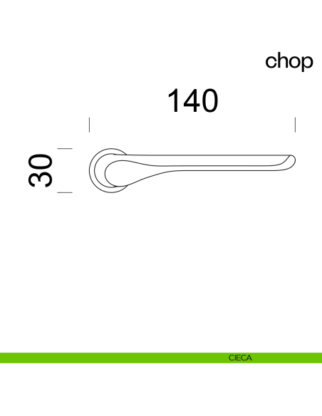 Maniglia per porta Chop dnd handles con rosetta minimale Unico