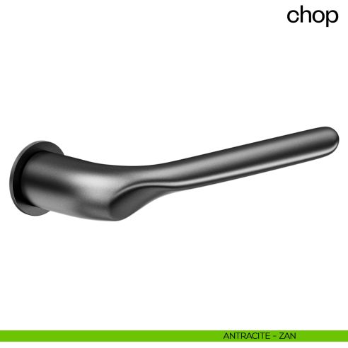 Maniglia per porta Chop dnd handles con rosetta minimale Unico antracite