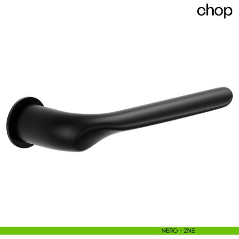 Maniglia per porta Chop dnd handles con rosetta minimale Unico nero