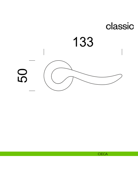 Maniglia per porta Classic dnd Handles cieca