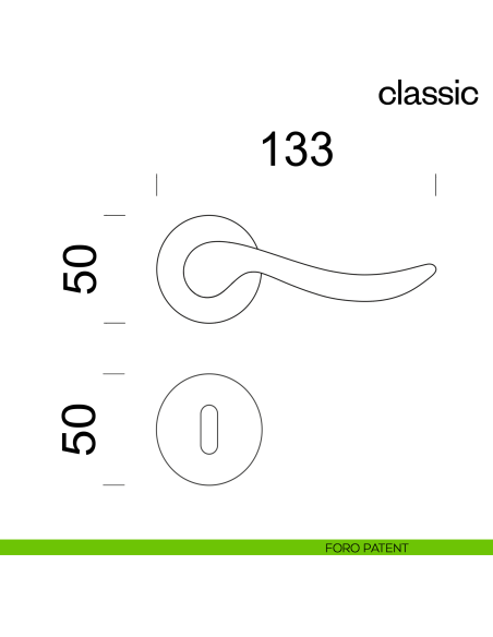 Maniglia per porta Classic dnd Handles foro patent