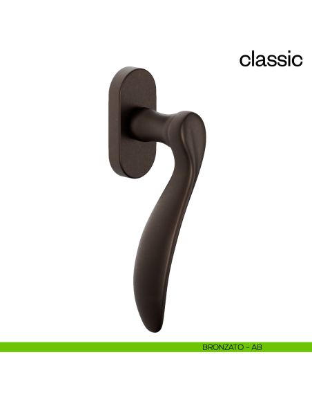 Maniglia per finestra martellina DK Classic dnd Handles bronzato