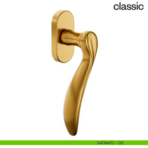 Maniglia per finestra martellina DK Classic dnd Handles satinato