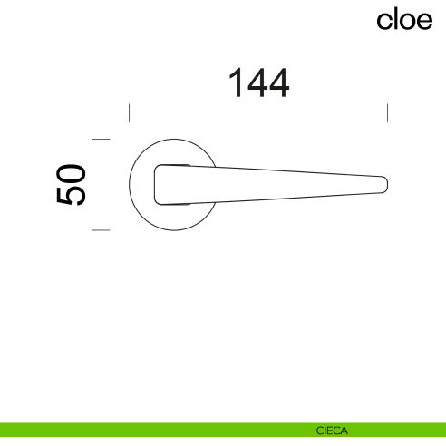 Maniglia per porta Cloe dnd Handles cieca