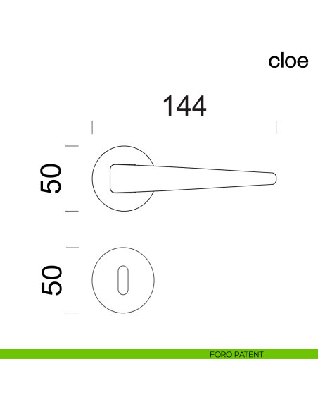 Maniglia per porta Cloe dnd Handles foro patent