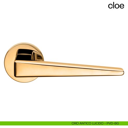 Maniglia per porta Cloe dnd Handles PVD oro antico lucido