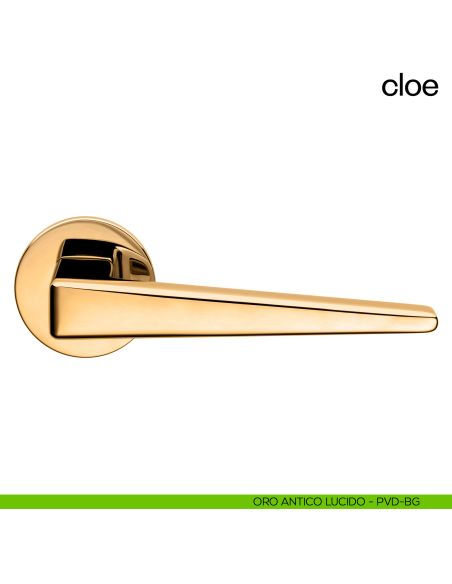Maniglia per porta Cloe dnd Handles PVD oro antico lucido
