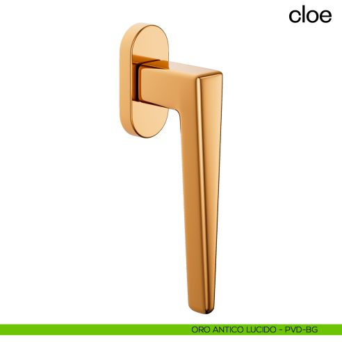 Maniglia per finestra martellina DK Cloe dnd PVD oro antico lucido