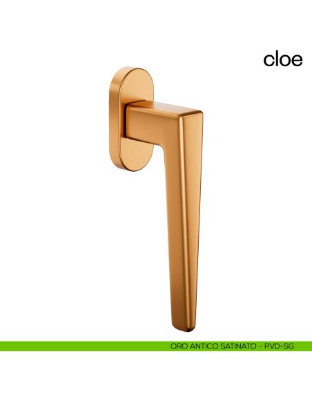 Maniglia per finestra martellina DK Cloe dnd PVD oro antico satinato