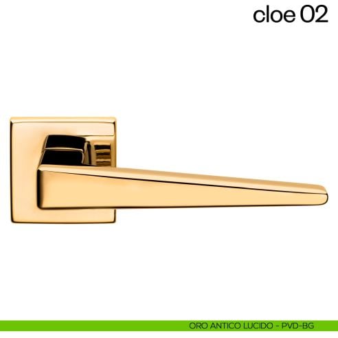 Maniglia per porta Cloe 02 dnd Handles PVD oro antico lucido