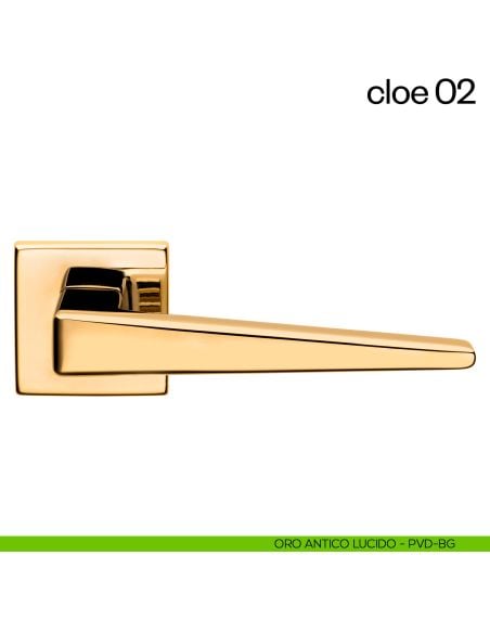 Maniglia per porta Cloe 02 dnd Handles PVD oro antico lucido